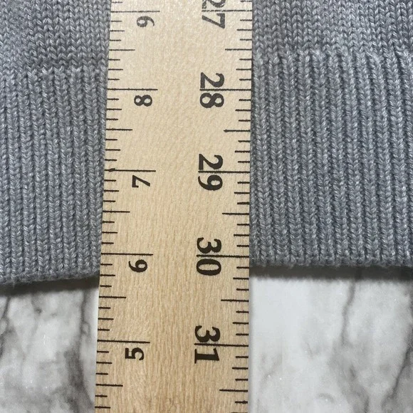 CHAPS Sweater Mens Size 2XL Gray Navy Striped Embroidered Logo NWT - Picture 9 of 9